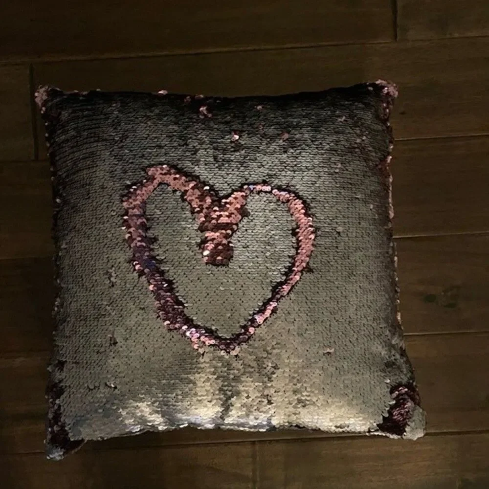 Magic Flip Sequin Pillow Purple & Gray